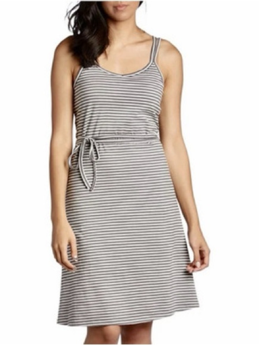 Toad & Co Capellini Dress in Grey Stripe